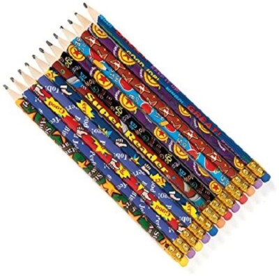 BG Lehrer Lob Belohnung Schule Radiergummi Spitze HB Bleistifte - 12er Pack