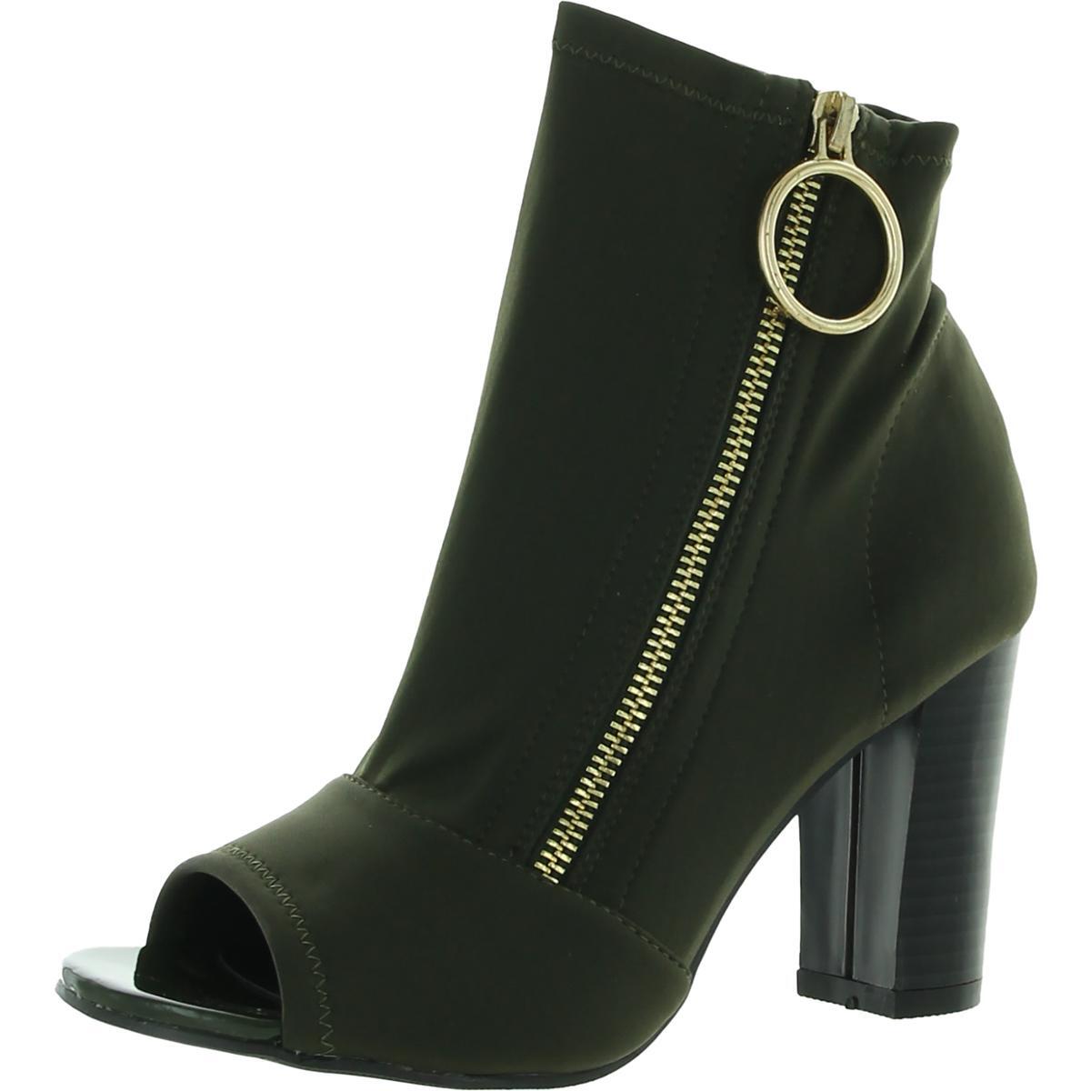 Женские ботильоны Beacon Brooklyn Green с застежкой-молнией каблук 6 широких C D W BHFO 8615 3490₽