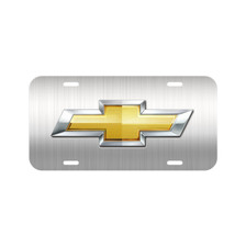 Chevy Simulated Brushed Aluminum License Plate Front Auto Usa Made Car Truck