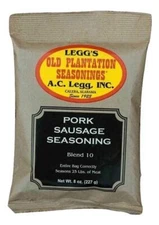 A.C. Legg Blend 10 Pork Sausage Seasoning - 8 Ounce
