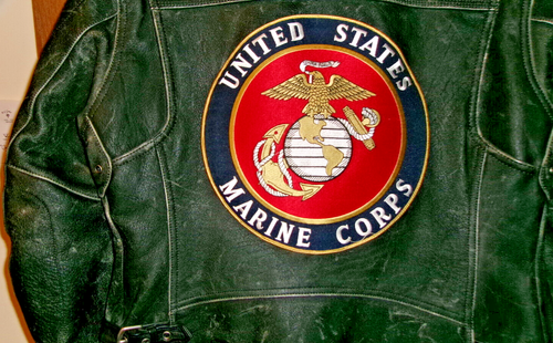 Harley-Davidson Jacket with Marine Corps emblem on the back. Size LW for Ladies - Picture 3 of 16
