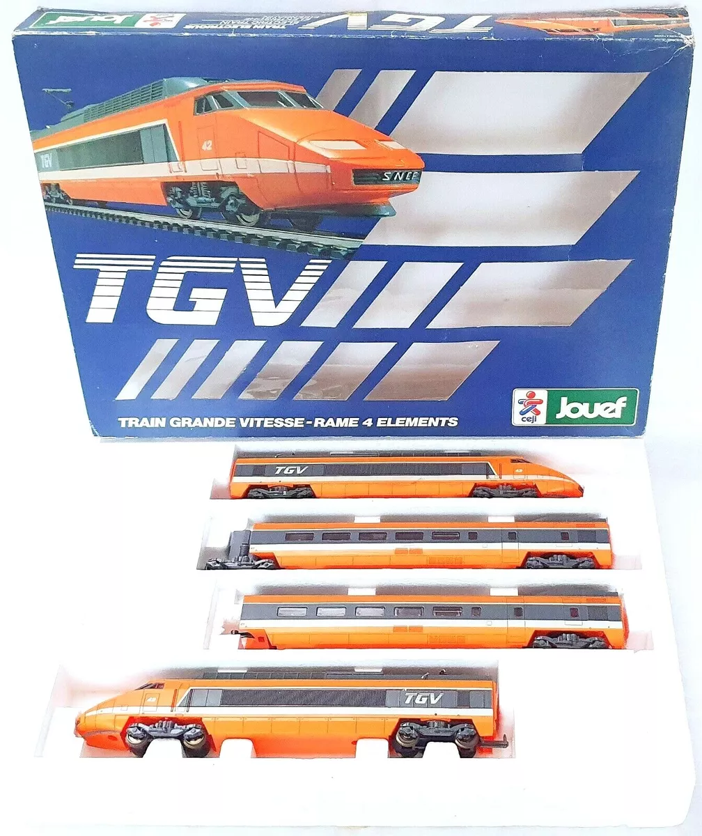 Jouef France HO 1:87 French SNCF TGV HIGH SPEED 4-Piece MULTIPLE UNIT  MIB`78 TOP