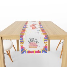 Happy Birthday Table Runner Decoration Home Kitchen Dining Party Design 13x72