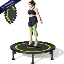 ZCMHAXJ Foldable Mini Trampoline, 40"/48" Rebounder Trampoline for 40", Green