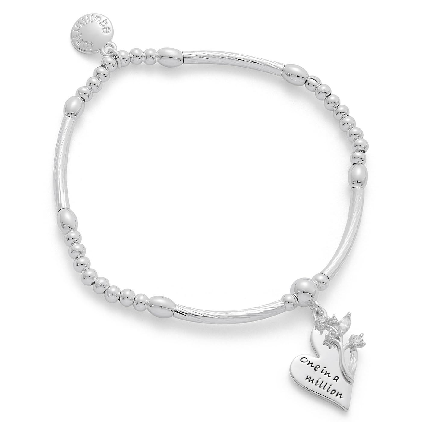 Equilibrium One in a Million Bracelet Silver Plated Heart Charm Gift