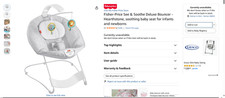 Fisher-Price See  Soothe Deluxe Bouncer Hearthstone HBD24-9564