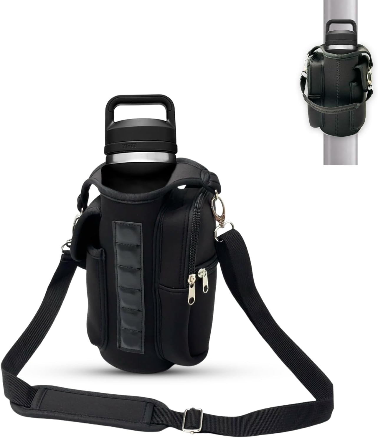 Holder With Strap Fits 18-46oz, 6 Built-in Magnets Gym Bag