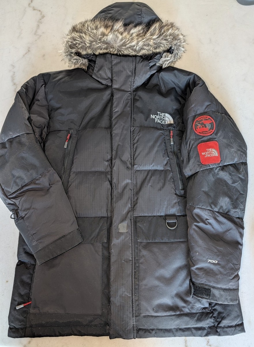The North Face 700 Fill Down Parka Mens L Vostok Antarctica Patch