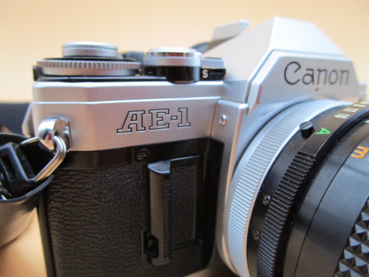Canon AE-1 35mm Film Camera Lot: FD 50mm, 135mm Lense, 55mm