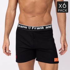 x6 Men's Boxer Shorts Cotton Black Everyday Comfort Underwear S M L XL XXL