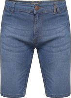 Mens Casual Denim Shorts Half Jeans Ripped Stretch Slim Fit Summer Pants Short