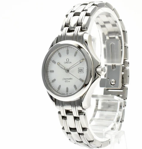 [N MINT] Omega Seamaster Cal.1424 596.1501 White Dial 28mm Ladies Watch JAPAN