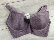 Image of NEW Boux Avenue Heather Deco Lace Plunge Bra Underwear Lingerie Light Padded