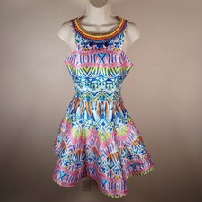 Mac Duggal Jeweled Chainmail Geometric Party Cocktail Trumpet Crinoline Dress 2