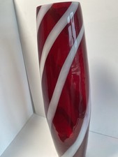 1960s Cristalleria Artistica Toscana Empoli floor Glass Vase 50cm candy🍭stripe