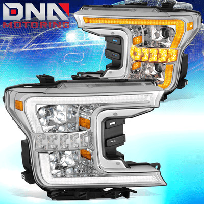 For 2018-2020 F150 Sequential Start-Up LED DRL Switchback Projector Headlights