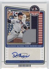 2023 Panini USA Baseball Stars & Stripes Materials Drew Beam (Blue Ink) Auto tj1