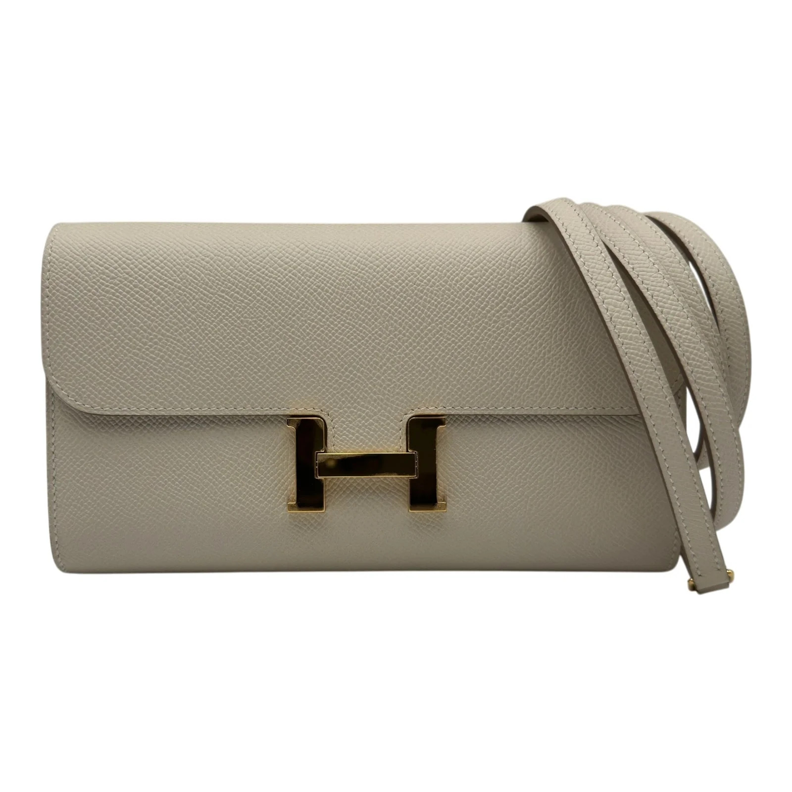 HERMES Constance To Go W Stamp (2024) Craie GHW Epsom Shoulder Bag #155