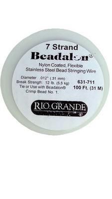Beadak on Nylon Coated, Flexible Stainless Steel Bead Stringing Wire