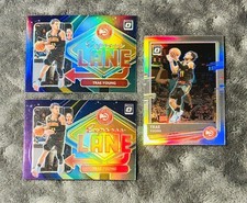 Trae Young 2020 Panini Optic (2) Express Lane Purple Prizm & Silver Holo Prizm