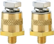 M8 Thread Male Brass Battery Terminal Charging Posts, M8 Battery Post Adapter (+