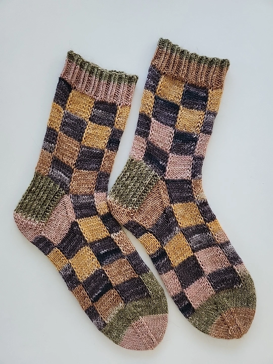 Hand Knitted Wool Socks Size 4-7 #73