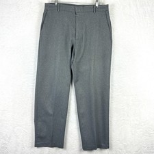 VTG 90s Levis Action Pants Slacks Mens 36x30 34x30 Gray Dacron Preppy Classic