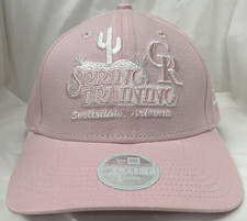 MLB Colorado Rockies Women's New Era 9FORTY Adjustable Spring Training Hat Pink