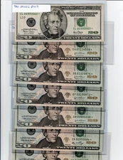 Twenty Dollar STAR NOTES (9) Bid on 1 or all 9. Nice looking & hard to come by