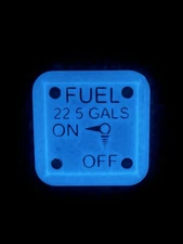 Glow In The Dark Cessna 150/152 Fuel Selector Placard 22.5 Gallons MC0410218-10