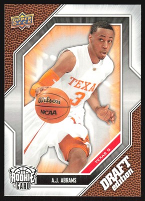 2009-10 Upper Deck Draft Edition A.J. Abrams RC #1 Texas Longhorns
