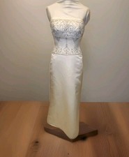 Mary's Bridal Wm's Bead Bodice Wedding Gown  Ivory  sz8 Very Very Gd Condition