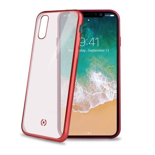 Celly Trasparente/Rosso Laser Matt Custodia Per Cellulare 14,7 Cm (5.8') Cover (Apple Iphone X), Cover Smartphone, - Immagine 2