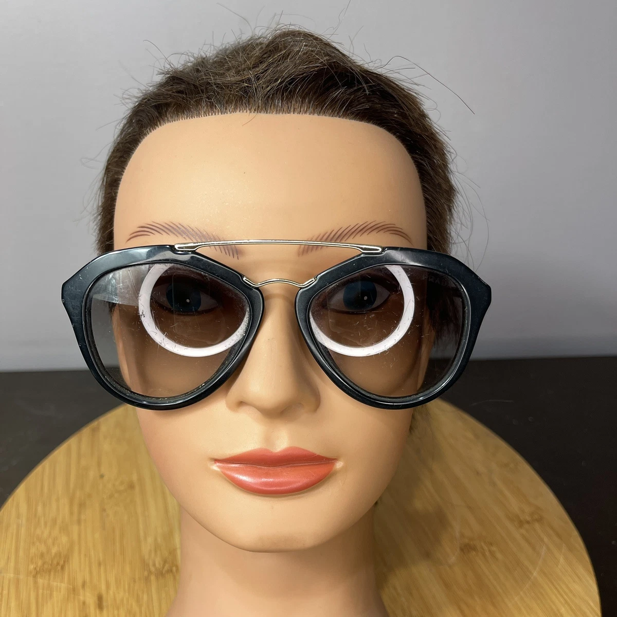 PRADA Black Round Sunglasses for Women | eBay display picture 1