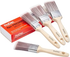 Image of ProDec Premier Trade Synthetic Paint Brush Set 4pc 1.5 & 2 Inch for Smooth Finis