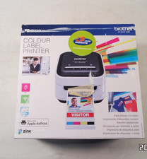 Impresora de etiquetas a color Brother VC 500 W, falta cable de alimentación.