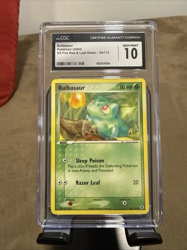 2004 Pokemon Bulbasaur #54 CGC 10 Gem Mint Fire Red Leaf Green