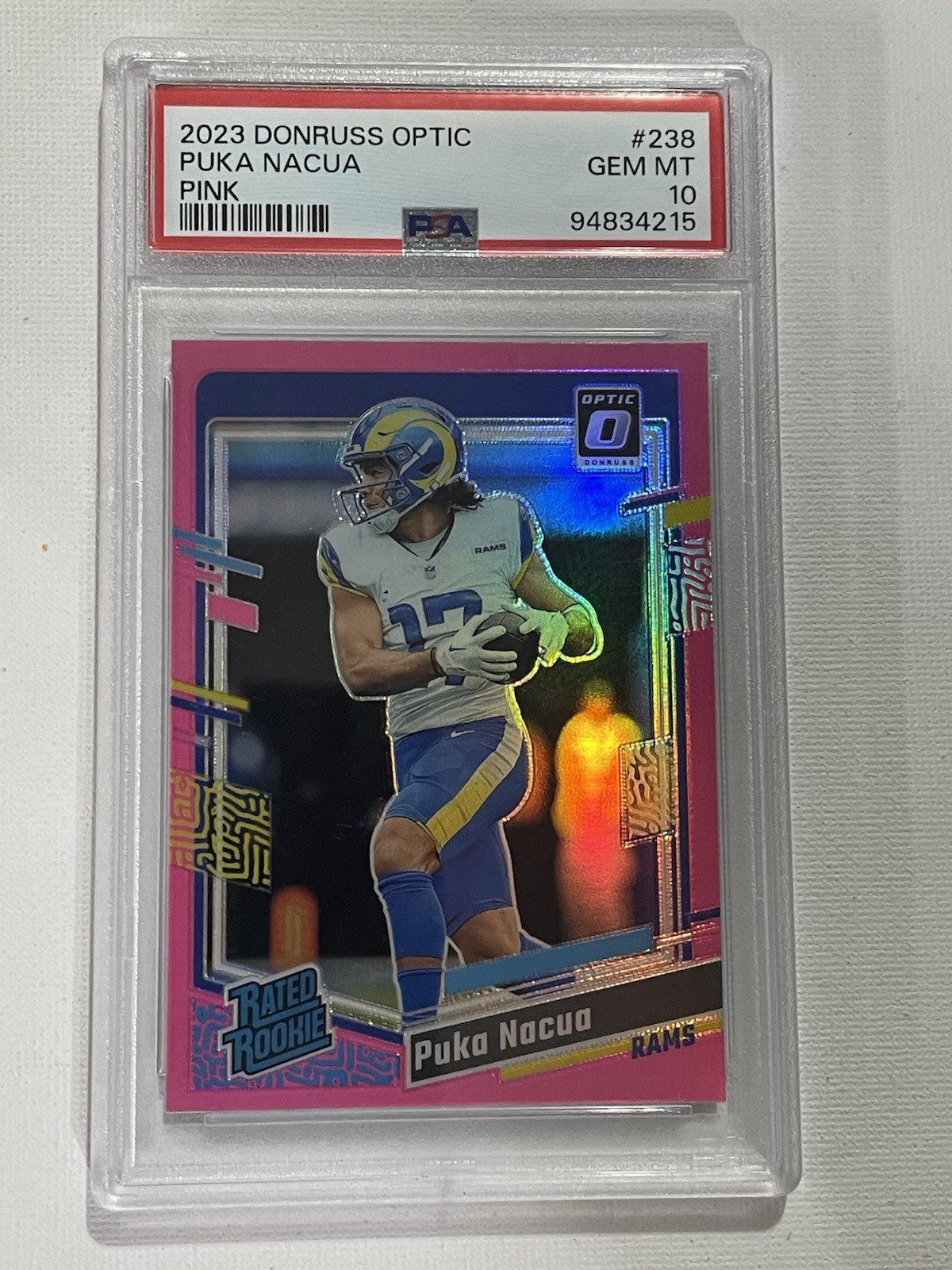 Puka Nacua Panini Donruss Optic #238 Pink