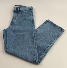 Levi's Premium Women Wedgie Straight Fit High Rise Button Fly Jeans Blue NWT