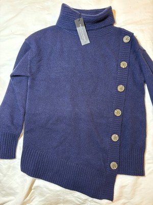 Vintage Saks Fifth Avenue Large Navy Cashmere Sweater
