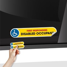 Disabled Occupant Car Sticker  2 Pack Disabled Person Safety Decal, Bumper S...