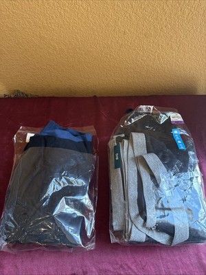 Stafford LOT 0f (2) 4-Pack Men's Cotton Boxer Briefs Black- XXL New - Open Pkg