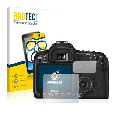 2x Display Schutz Folie für Canon EOS 50D Zubehör Transparent