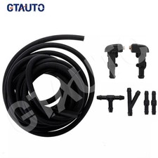 Universal Car Windshield Washer Squirter Spray Nozzle Wiper Jet Kit Fluid Hose U