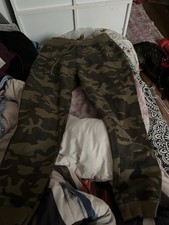 Men's Camouflage Jogger Pants, Drawstring, Knit, Elastic Waist, Pockets