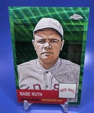 2022 Topps Chrome Platinum Anniversary Babe Ruth Green Refractor /99