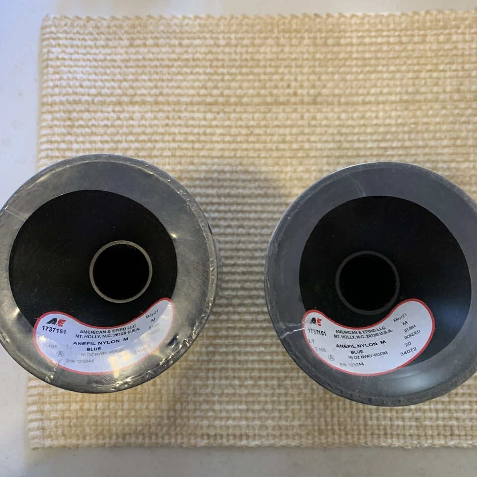 American & Efird Thread Spool 16 oz NWP 453GM T-105 Bonded Anefil Nylon Lot (2) - Image 3 of 4