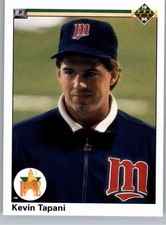 1990 Upper Deck 87 Kevin Tapani Misprint Rookie Star Rookie Card NM Minnesota. rookie card picture