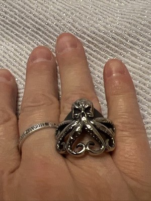 Stainless Steel Silver Octopus With Tentacles- 9