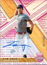 2019 Panini Elite #53 Josh Wolf Autographs Aspirations Purple #/100
